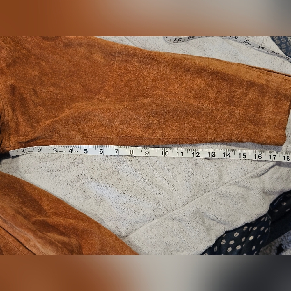 Vintage Toffs Suede Leather Jacket, Sz. M - Picture 6 of 11